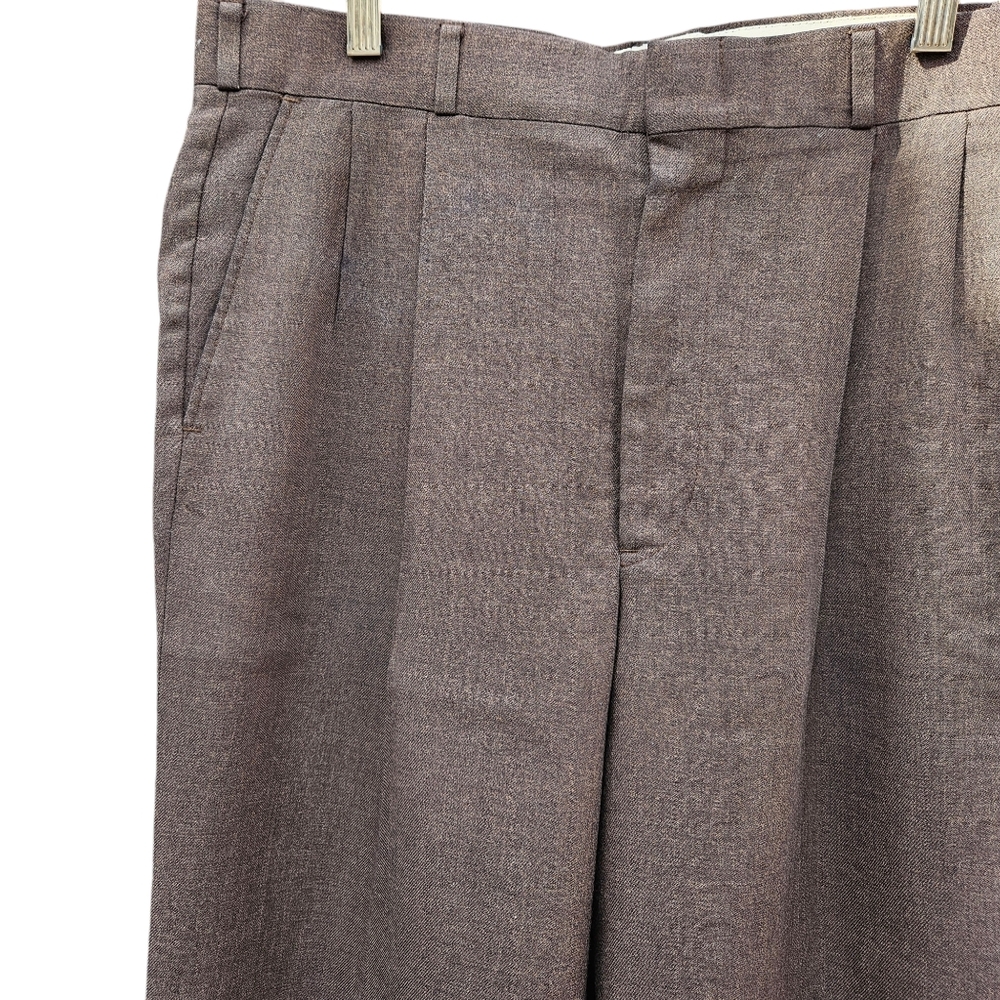 Rainy Day Wools Men's Classic Brown  Dress pants Size 36X32 - Picture 4 of 16